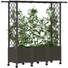Pakeltas lovas su trelėmis ir stogu Ruda 162,5 x 40 x 142 cm PP