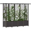 Pakeltas lovas su trelėmis ir stogu Ruda 203 x 40 x 138 cm PP