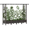 Pakeltas lovas su trelėmis ir stogu Ruda 203 x 40 x 127 cm PP