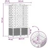 Pakeltas lovas su trelėmis ir stogu Ruda 122 x 40 x 138 cm PP