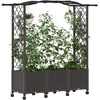 Pakeltas lovas su trelėmis ir stogu Ruda 164 x 40 x 144 cm PP