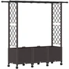 Pakeltas lovas su trelėmis ir stogu Ruda 162,5 x 40 x 142 cm PP