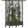 Pakeltas lovas su trelėmis ir stogu Ruda 124 x 40 x 127 cm PP