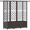 Pakeltas lovas su trelėmis ir stogu Ruda 163,5 x 40 x 138 cm PP