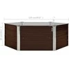 Pakeltas sodo lovelis, rudas, 129x129x46cm, galvan. plienas