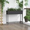 Pakeltas Sodo Vazonas Juoda 100 x 26 x 82 cm Plienas
