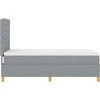 Kiemas lova su čiužiniu Šviesiai pilka 90 x 190 cm audinys