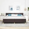 Kiemas lova su pagalve Tamsiai rudas 200 x 200 cm audinys