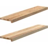 Palangės, 2 vnt, 100x20x2 cm, neapdorotas ąžuolo medienos