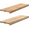 Palangės, 2 vnt, 80x25x2 cm, neapdorotas ąžuolo medienos