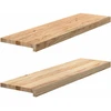 Palangės, 2 vnt, 90x25x2 cm, neapdorotas ąžuolo medienos