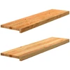 Palangės, 2 vnt, šviesiai rudos, 100x25x2 cm, ąžuolo medienos