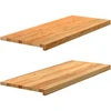 Palangės, 2 vnt, šviesiai rudos, 100x40x2 cm, ąžuolo medienos