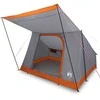 Kempingo palapinė Pilka ir oranžinė 223 x 163 x 130 cm tafta
