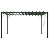 Palapinė su lygiais stogu 3,07 x 4,01 x 2,14 m Žalia