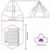 Tipi palapinė Pilka ir oranžinė 383 x 338 x 217 cm tafta