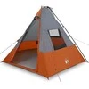 Tipi palapinė Pilka ir oranžinė 383 x 338 x 217 cm tafta