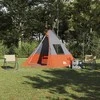 Tipi palapinė Pilka ir oranžinė 383 x 338 x 217 cm tafta