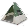Tipi palapinė su stogu Žalia 383 x 338 x 217 cm tafta