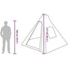 Tipi palapinė su stogu Žalia 383 x 338 x 217 cm tafta
