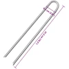 Palapinės kaiščiai, 12vnt., 41,5cm, skersmuo 13mm, U forma