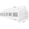 Palapinės medžiaga be rėmo Baltas 12 x 6 m PE