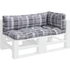 Palečių pagalvėlės, 3vnt., audinys, su pilkais langeliais