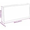 Pagalvėlė Kreminė 120 x 60 x 12 cm Oksfordo audinys