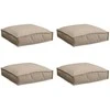 Pagalvėlė 4 pcs Taupe 40 x 40 x 8 cm Oksfordo audinys