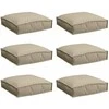 Pagalvėlė 6 pcs Taupe 40 x 40 x 8 cm Oksfordo audinys