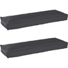 Pallet pagalvių rinkinys 2 pcs Juoda 120 x 40 x 8 cm