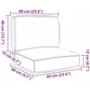 Pallet pagalvių rinkinys 2 pcs Pilka Oksfordo audinys