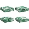 Pagalvėlė 4 pcs Lapų raštas 40 x 40 x 8 cm Oksfordo audinys