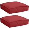 Pagalvėlė 2 pcs Vyno raudona 40 x 40 x 8 cm Oksfordo audinys