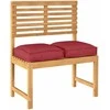 Pagalvėlė 2 pcs Vyno raudona 40 x 40 x 8 cm Oksfordo audinys