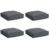 Pagalvėlė 4 pcs Antracitas 40 x 40 x 8 cm Oksfordo audinys