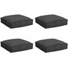Pagalvėlė 4 pcs Juoda 40 x 40 x 8 cm Oksfordo audinys