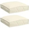 Pagalvėlė 2 pcs Kreminė 40 x 40 x 8 cm Oksfordo audinys