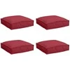 Pagalvėlė 4 pcs Vyno raudona 40 x 40 x 8 cm Oksfordo audinys