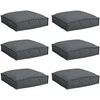 Pagalvėlė 6 pcs Antracitas 40 x 40 x 8 cm Oksfordo audinys