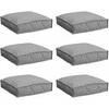 Pagalvėlė 6 pcs Pilka 40 x 40 x 8 cm Oksfordo audinys