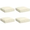 Pagalvėlė 4 pcs Kreminė 40 x 40 x 8 cm Oksfordo audinys