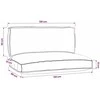 Pallet pagalvių rinkinys 2 pcs Antracitas Oksfordo audinys