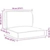 Pallet pagalvių rinkinys 2 pcs Antracitas Oksfordo audinys