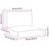 Pallet pagalvių rinkinys 2 pcs Juoda Oksfordo audinys