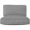Pallet pagalvių rinkinys 2 pcs Pilka Oksfordo audinys