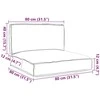 Pallet pagalvių rinkinys 2 pcs Smėlio Oksfordo audinys