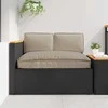 Pagalvių komplektas 3 pcs Taupe Oksfordo audinys