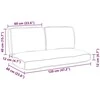 Pagalvių komplektas 3 pcs Vyno raudona Oksfordo audinys