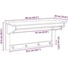 Paltas HILL Medus ruda 90 x 35 x 41.5 cm Tvirtas pušies medis